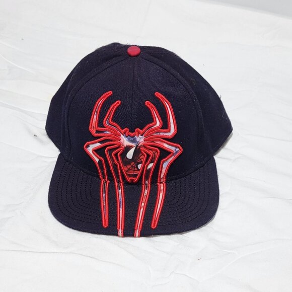 Official Marvel Miles Morales Spider-Man Snapback Hat – Navy Blue/Red/White - Picture 1 of 5